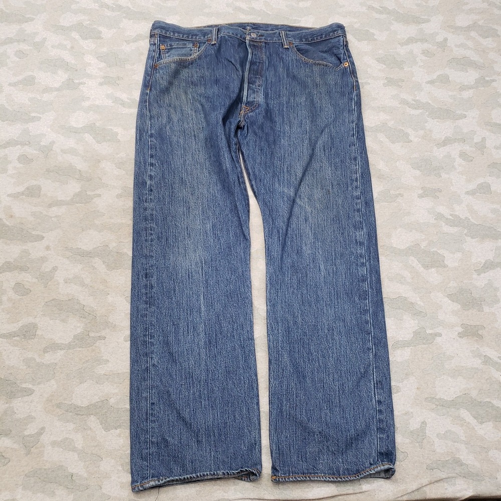 Levi's 501 Jeans Mens 38x30 Blue Straight Leg Button Fly Denim Medium Wash
